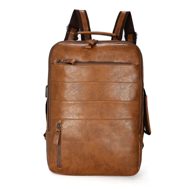 Men's Bag Fashion Computer Backpack Khaki - Shop at LoveMi