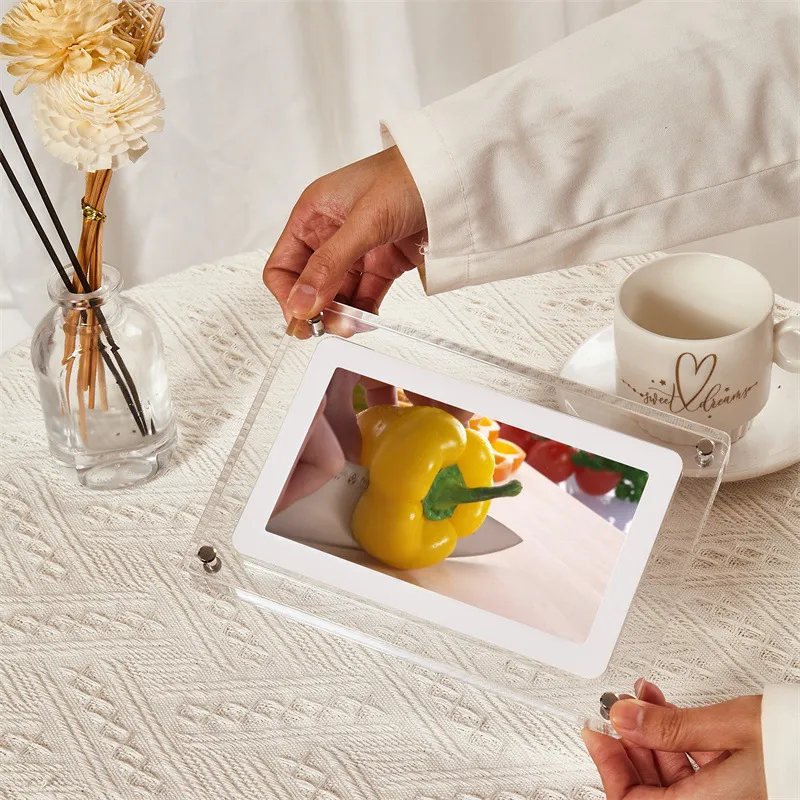 Transparent Acrylic Video Player Electronic Photo Album - Us