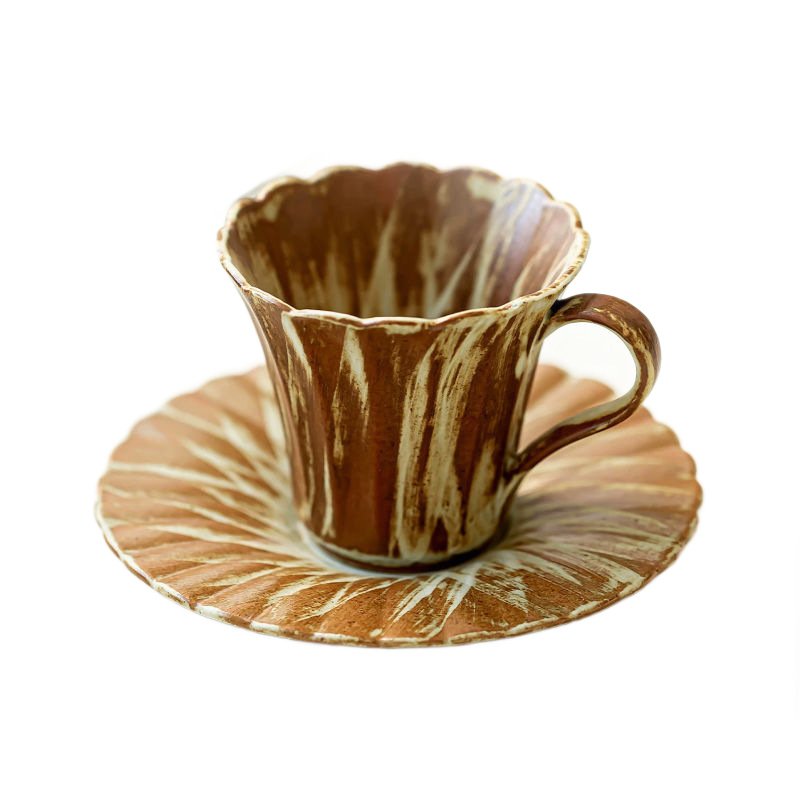 Artist-Collaboration Stoneware Espresso Cup And Saucer Set