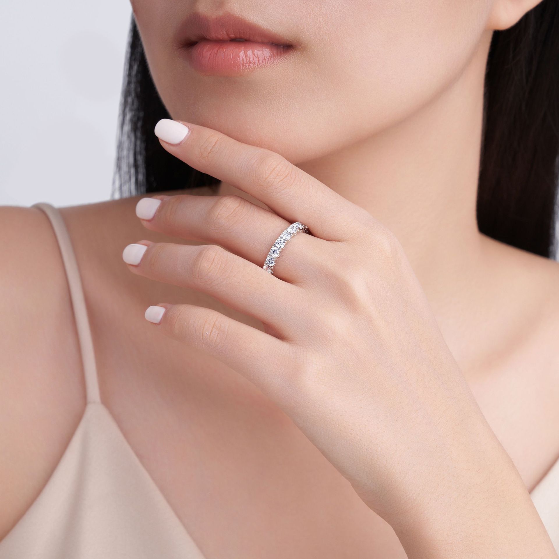 Sterling Silver Moissanite Ring
