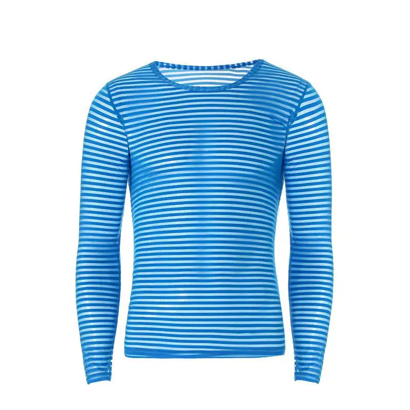 Plus Size Striped Long-sleeved T-shirt For Men
