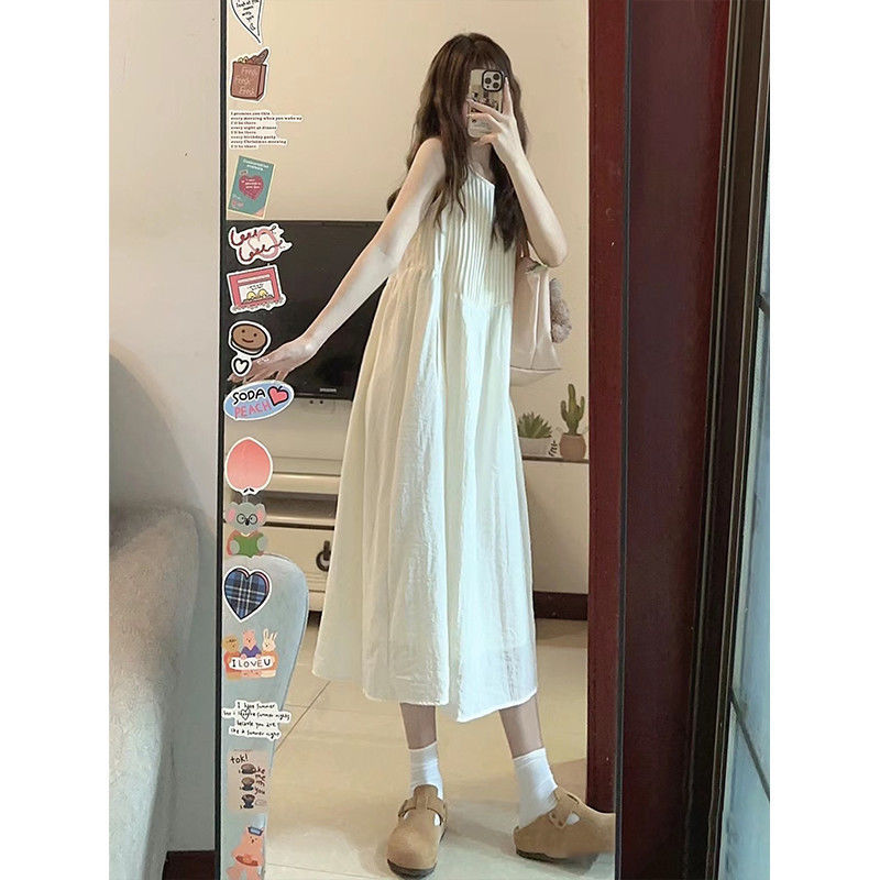 French-style Soft Sleeveless Tank Dress