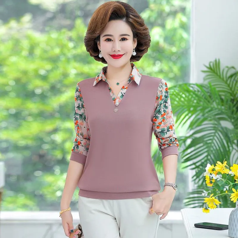 T-shirt Small Shirt Top Western Style All-matching - Purple