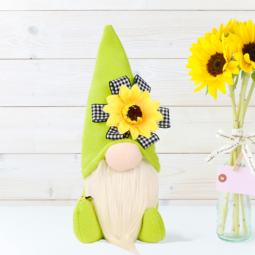 Sitting Sunflower Doll Green