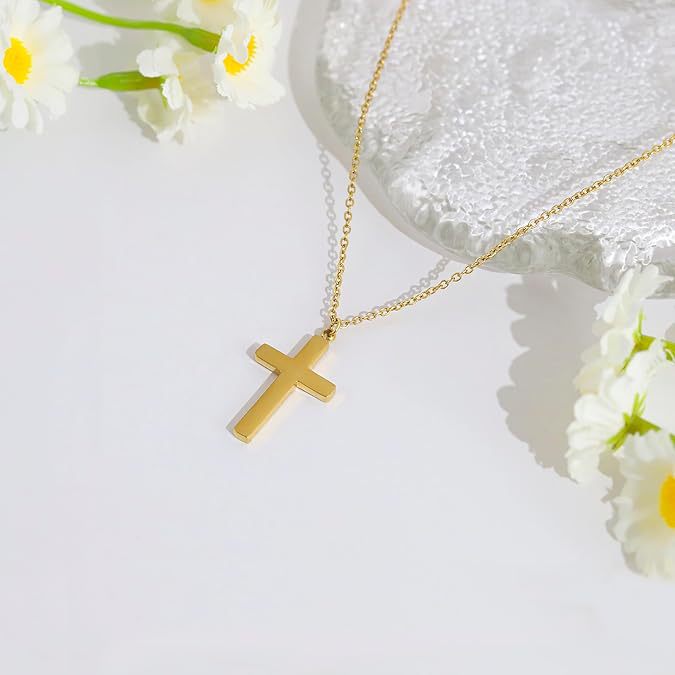 Alloy Plating Cross Simple Style Necklace
