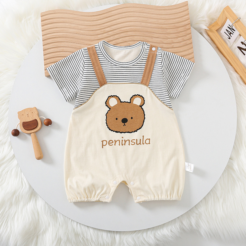 Bear Short Sleeve Rompers