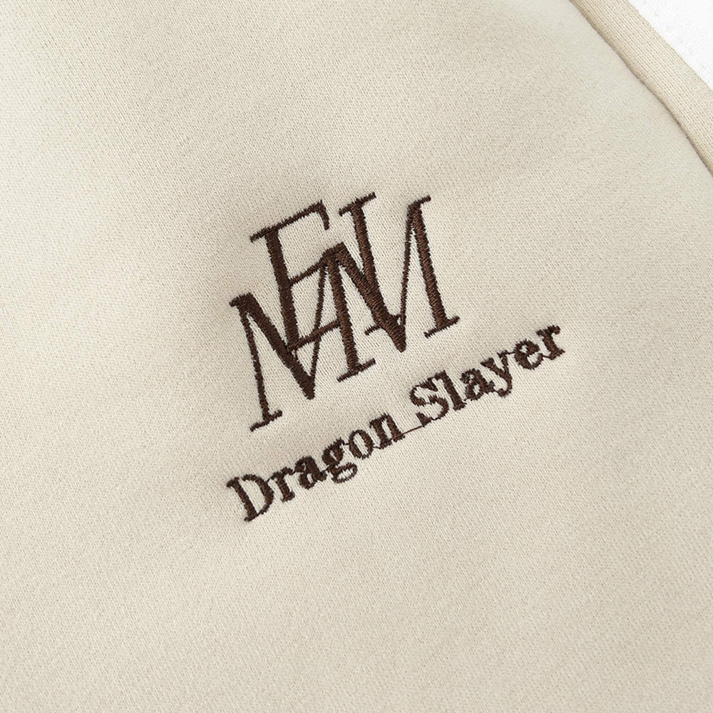 Men's Side Ribbon Matching Striped Loose Straight Pants - Image 2