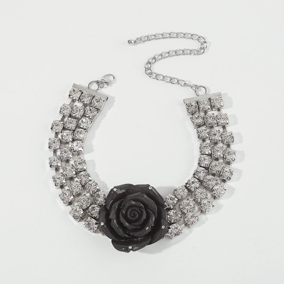 Women's Fashion Temperament Claw Chain Resin Flower Necklace