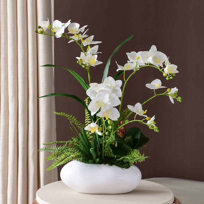 Faux Phalaenopsis Potted Plant, picture 10 of 12
