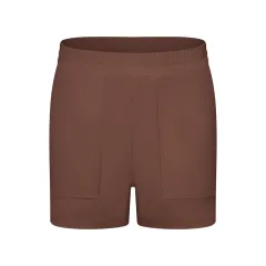 Fitness Elastic Waist Of Trousers Yoga Shorts - Cocoa Colour - View 1