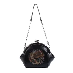 Western Style Underarm Clip Bag Shoulder Messenger Bag For Women - Black - View 1