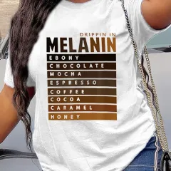 Large Size Women's Loose T-shirt Printing - 3643-S - View 1