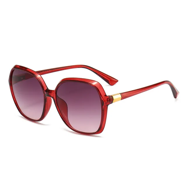 Women's Casual Elegant Plastic Square Sunglasses Large Frame Full Purple Box - Shop at LoveMi