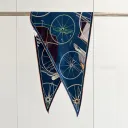 Rhombus Pattern Blue Carriage