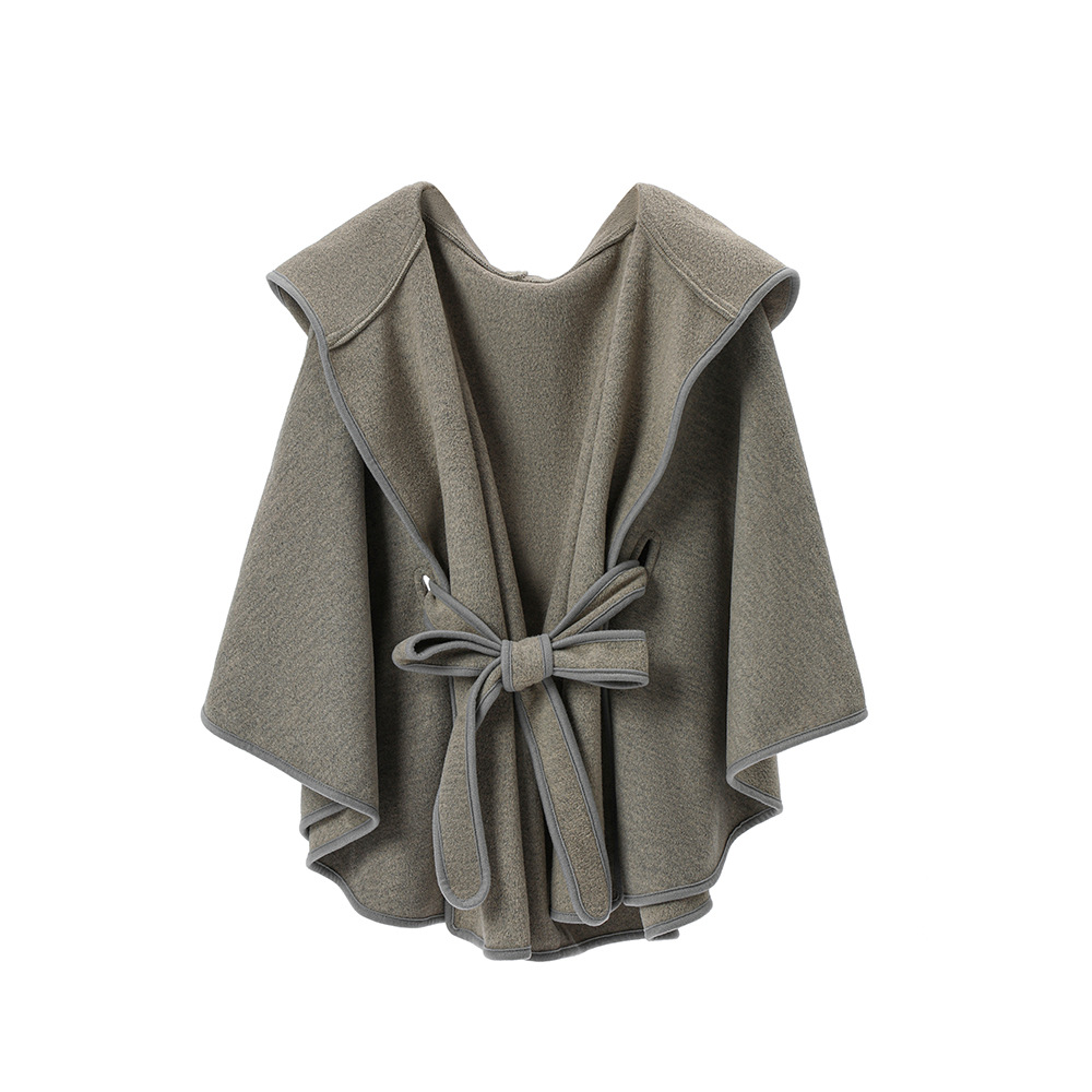 Belt Boud Edage Belt Cap Double-sided Solid Color Cape Hooded