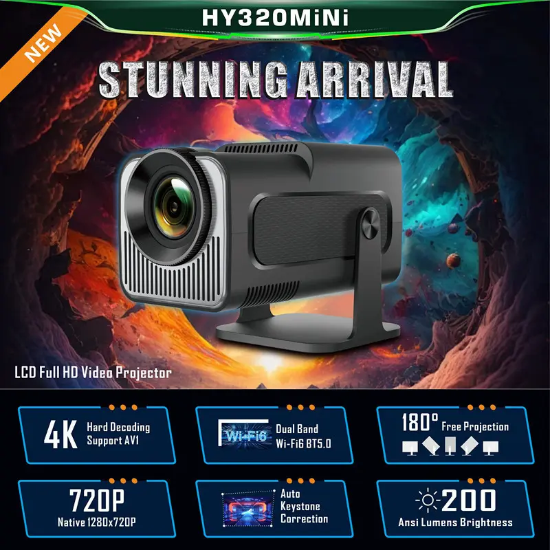 New Bluetooth Home Portable Mini Projector
