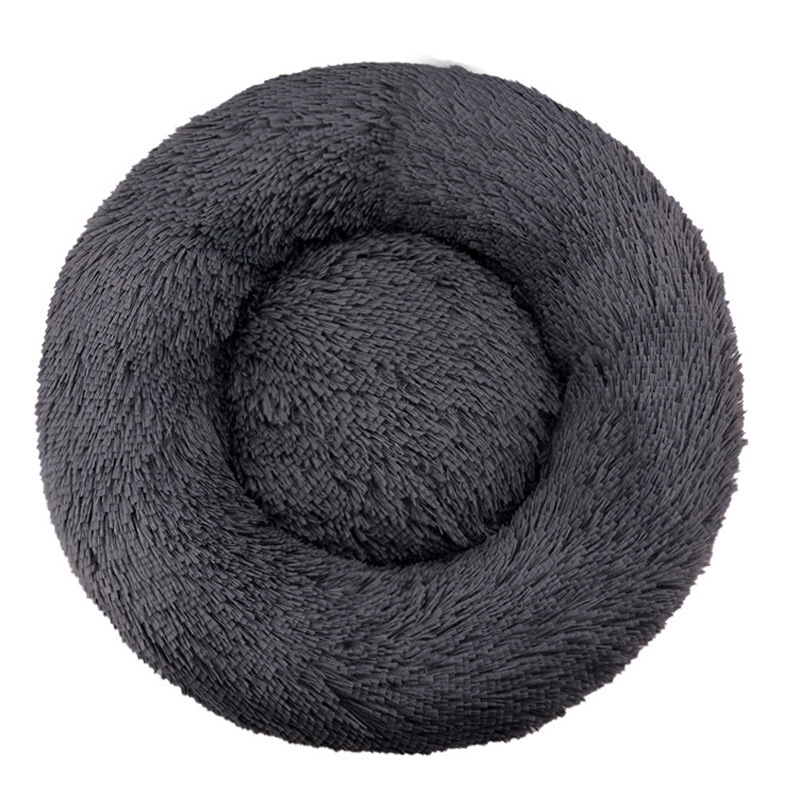 Machine-washable Plush Round Dog Bed