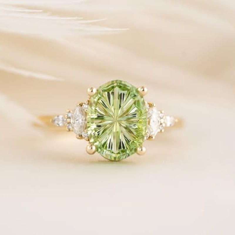 French-style Elegant And Luxurious Womens Ring Inlaid With Fresh Zircons