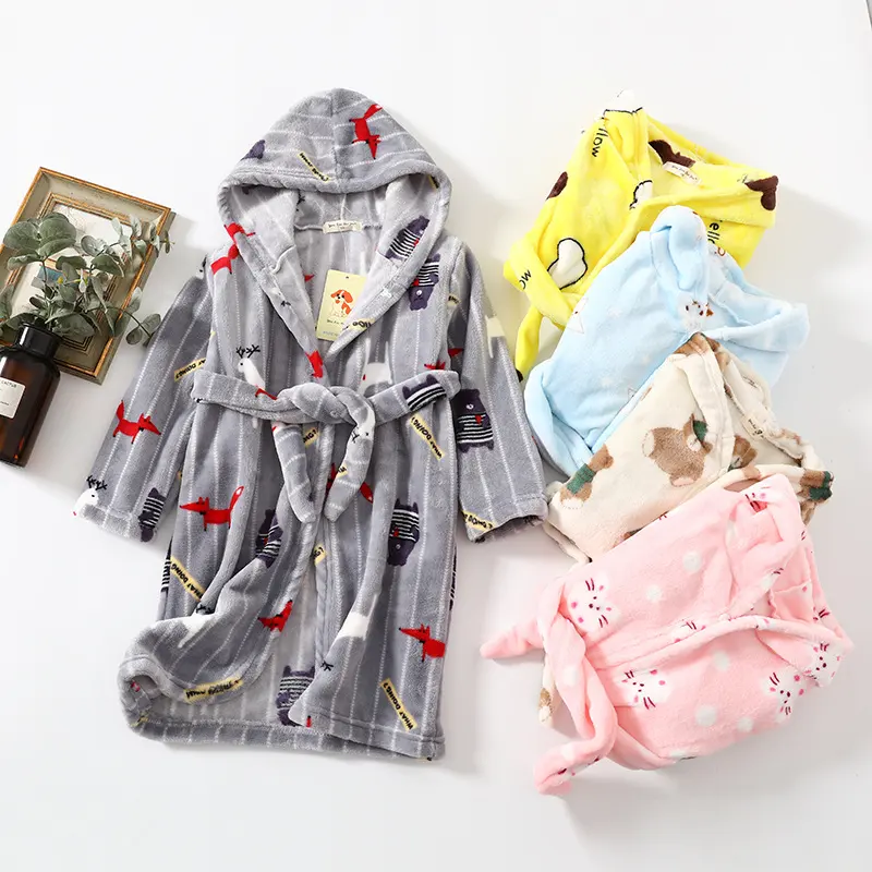 Children Clothing Home Clothes Flannel Men's Women's Hoodie Coral