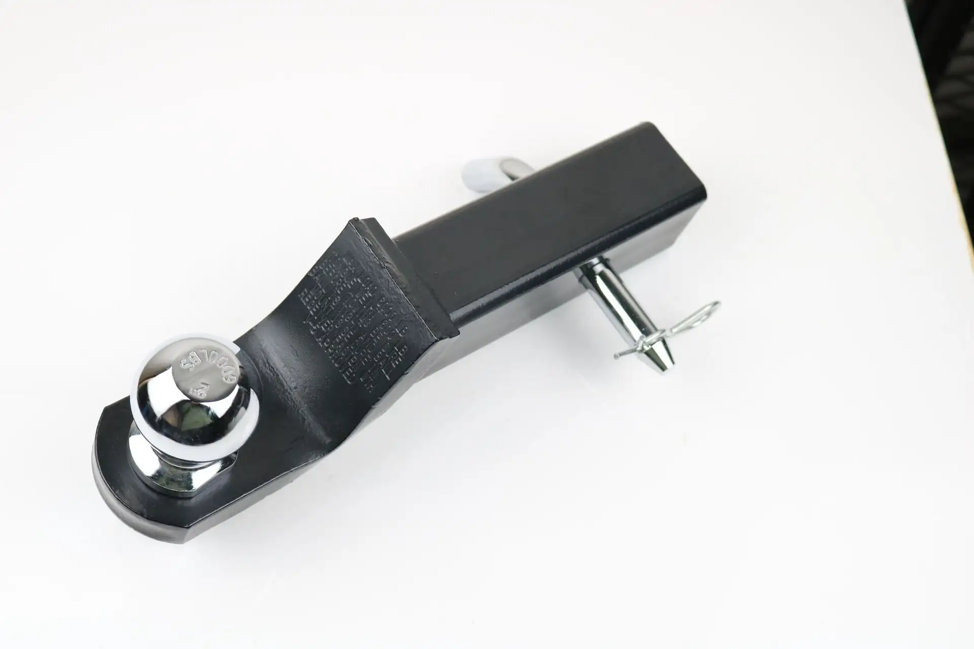 2-inch Black Spray Trailer Arm Matching 2-inch Electroplating Hitch Ball Trailer Hook