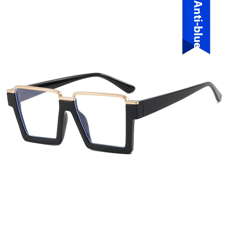 Retro Simple Versatile Artistic Lower Semi-rimless Square Plain Glasses - Image 16