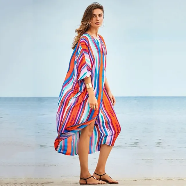 Vacation Robe Sun Protection Clothing Cardigan Beach Jacket Bikini Cover up Swimsuit Blouse Zs1637 Average Size - Shop at LoveMi