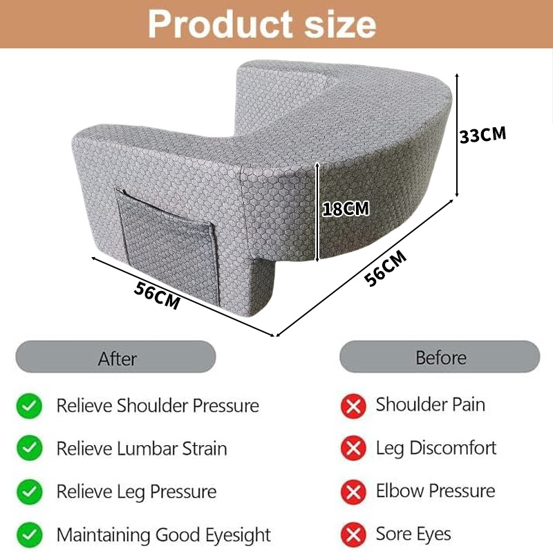Reading Pillow For Use On A Vacuum Compression Bed