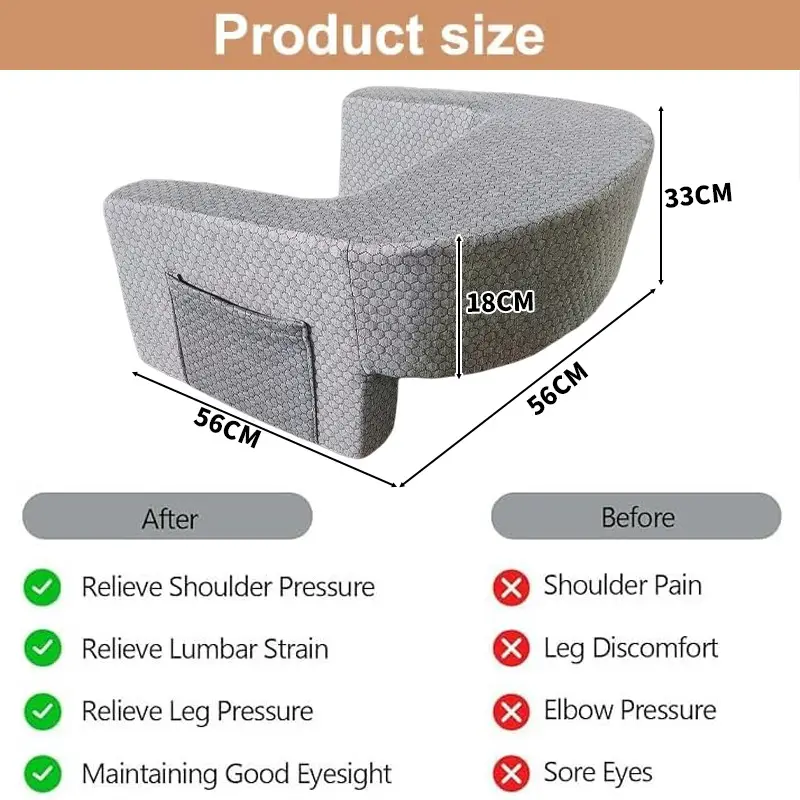 Reading Pillow For Use On A Vacuum Compression Bed