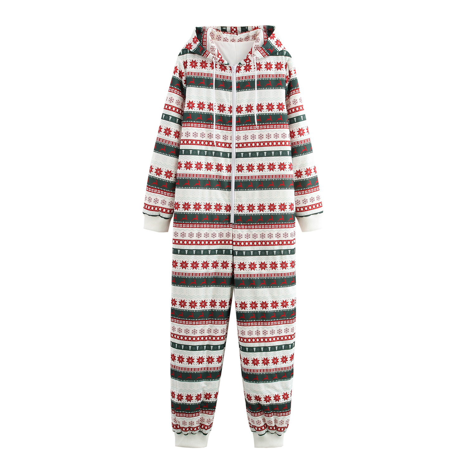 French Style Commute Style Warm And Comfortable Classic Christmas Printed Loose Bodysuit Cotton-padded Jacket