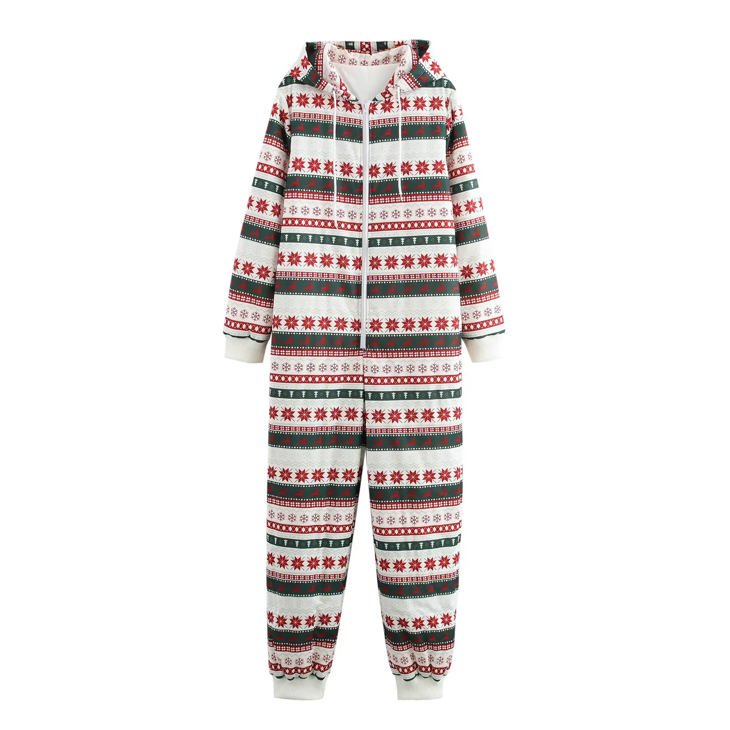 French Style Commute Style Warm And Comfortable Classic Christmas Printed Loose Bodysuit Cotton-padded Jacket