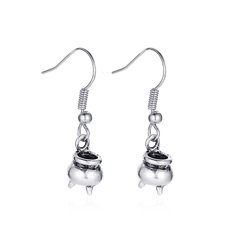 Vintage skull bat spider earrings (01 teeth 1001)
