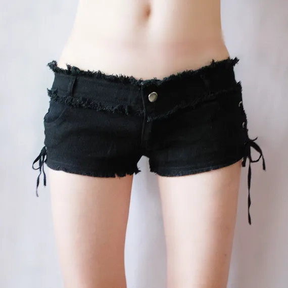 Shorts Low Waist Versatile Hot Pants Women Black - Shop at LoveMi