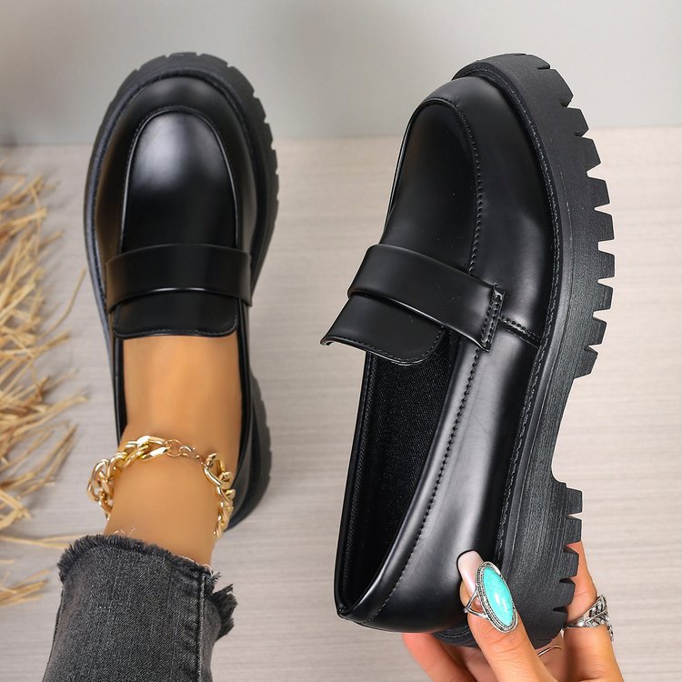 Platform Preppy-style Japanese Leather Shoes