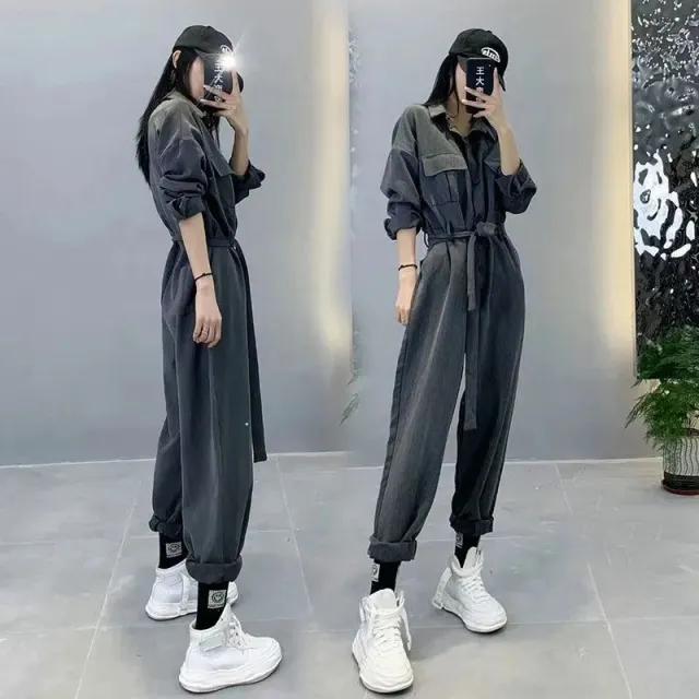 Fashion Loose And Handsome Fried Street One piece Tide Elegant Gray - Shop at LoveMi