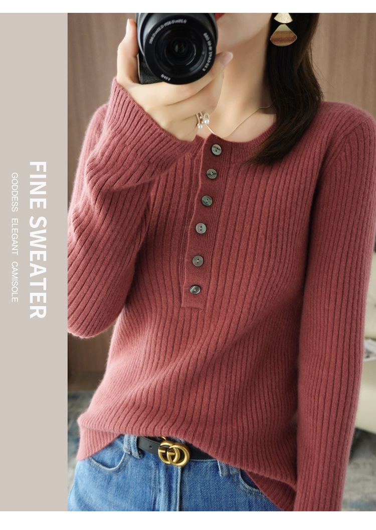 Title 18, New Cashmere Sweater Womens Round Neck Long Sl...