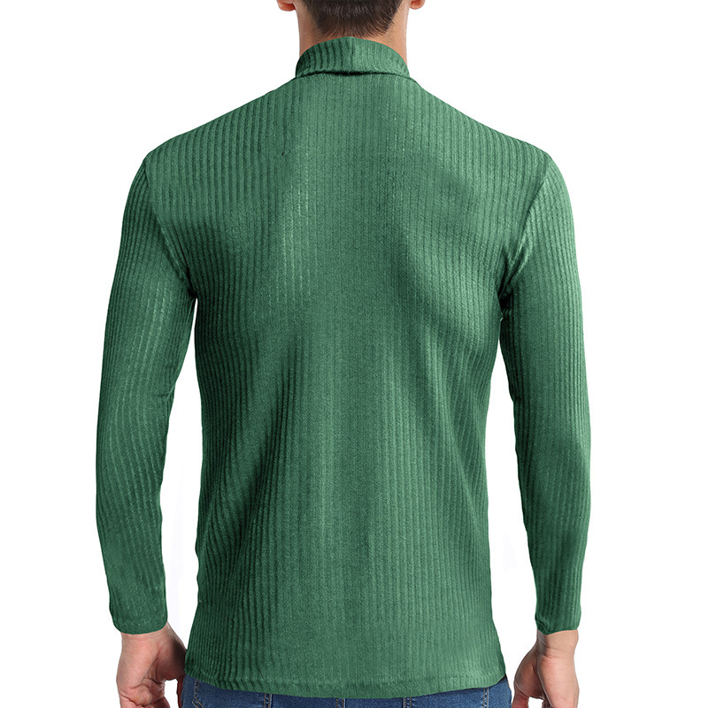 Title 15, Herren Pullover High-Neck Warmer Langarm T-Shir...