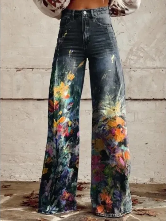 European And American Plus Size Women's Denim Casual Pants 9Figure 4Xl - Shop at LoveMi