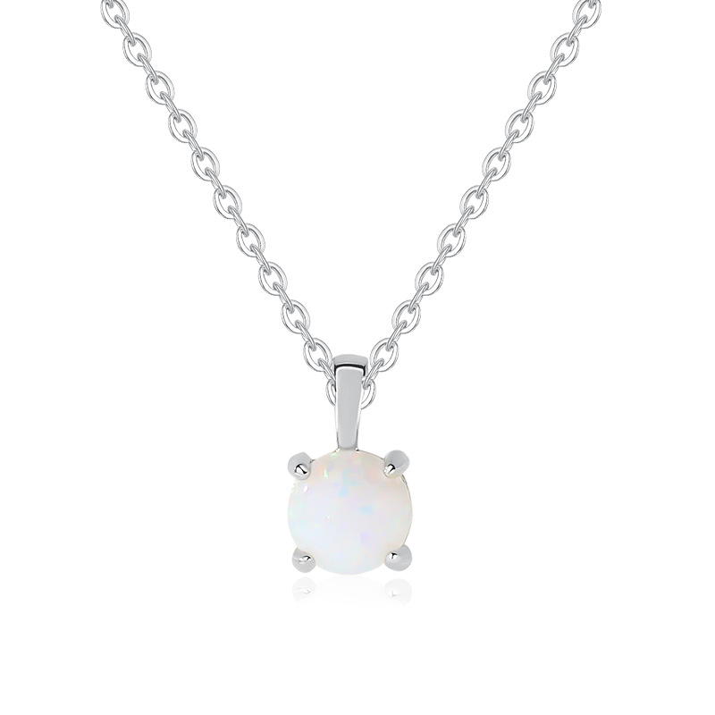 925 Sterling Silver Simple Four-claw Necklace For Women