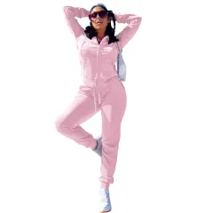 Women's Casual Silver Fox Fur Top And Pants Two-piece Set - Pink - View 1