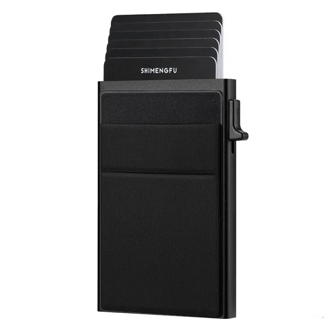 Metal Card Bag Aluminum Alloy Automatic Pop up Black - Shop at LoveMi