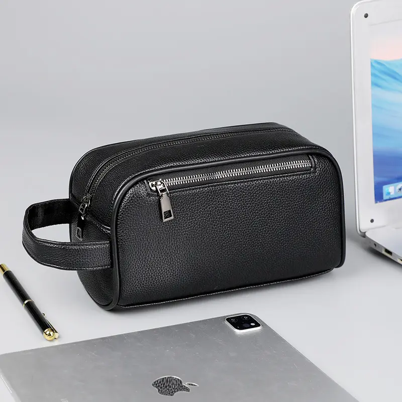Men's Business Clutch Soft Leather Large Capacity