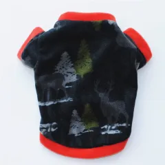Dog Christmas Clothing Optional Classic Pattern Christmas Hat Ginger Cake Autumn And Winter Pullover Fluffy Jacket Warm Hoodie - Christmas Moose - View 1