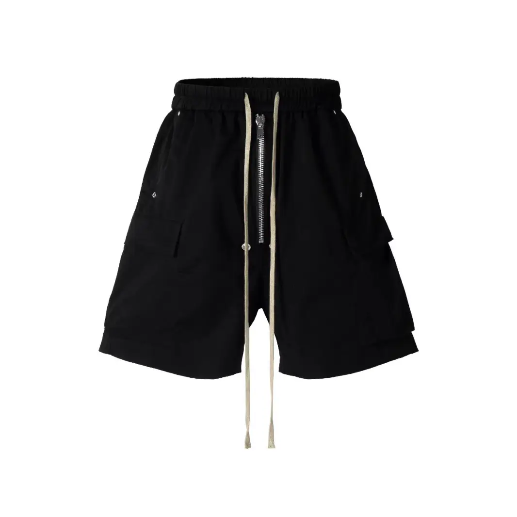 Mens Loose-fit Straight-leg Multi-pocket Utility Shorts