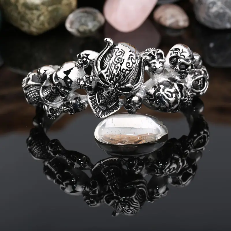 Personality Skull Titanium Steel Men's Bracelet