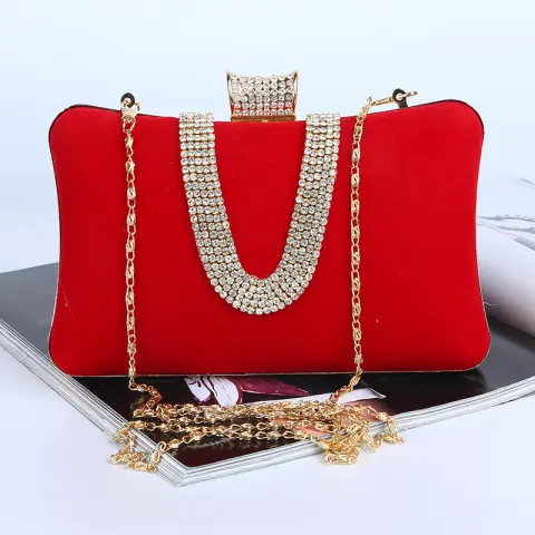 Suede Food Bag U-shaped Diamond