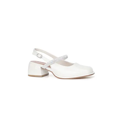 Closed Toe New Summer Square Toe Chunky Heel Sandals For Women - White