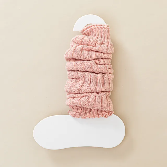 Knitted Long Wool Bunching Socks Pink - Shop at LoveMi