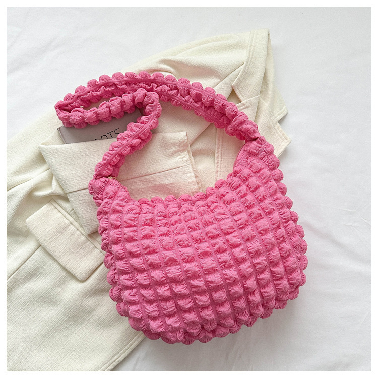Niche Pleated Clouds Cute Simple Soft Trendy Western Style Underarm Commuter Bag — foto 7