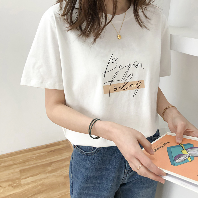 Title 6, European and American style round neck T-shirt