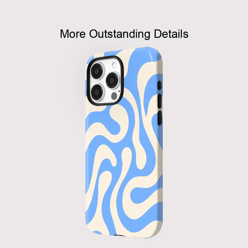 Creative Blue-striped Phone Case Shatter-resistant Minimalist Design - Image 2